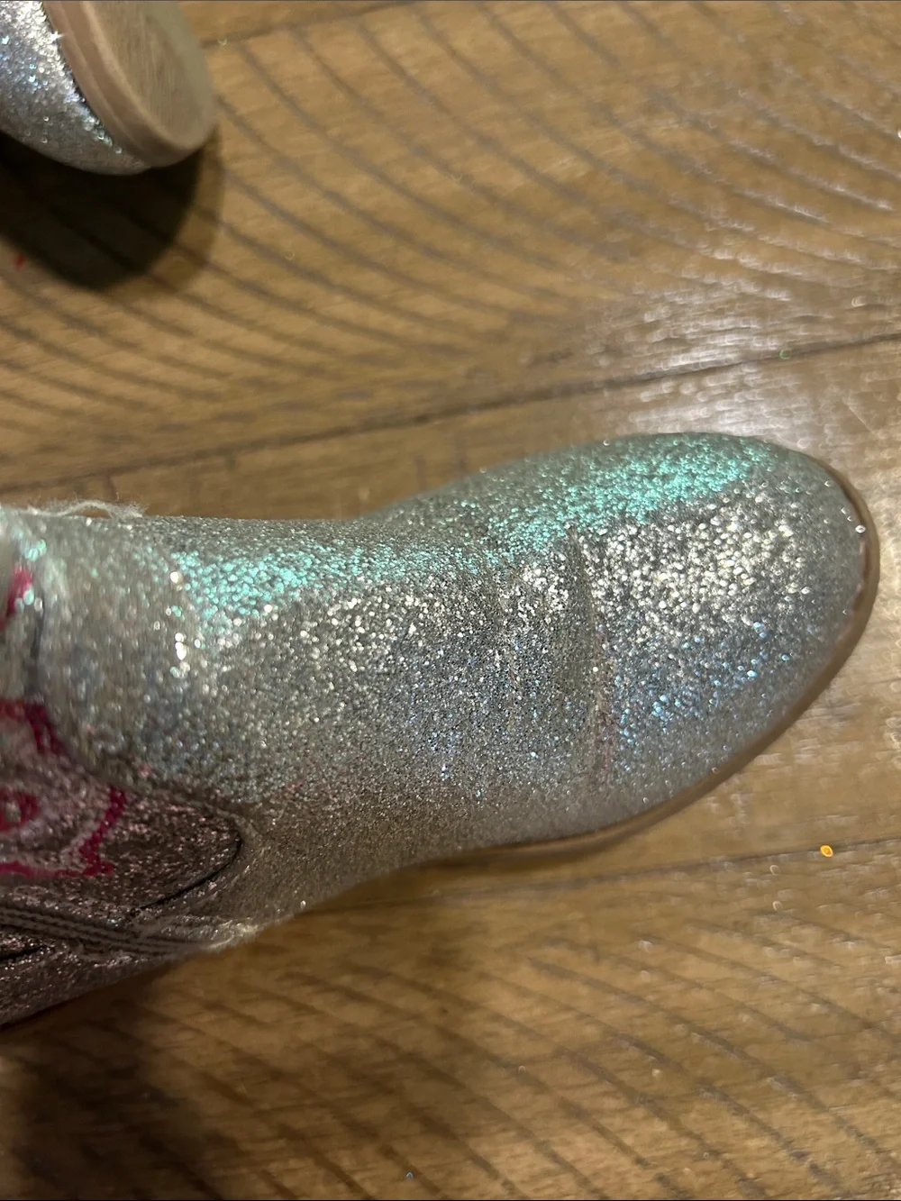 Pawz Glitter Silver and pink Cowboy Boots size 11